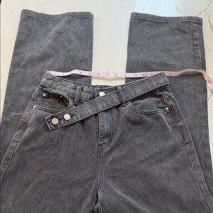 White Fox Boutique Charcoal Straight Leg Jeans